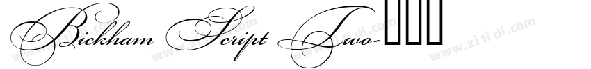 Bickham Script Two字体转换